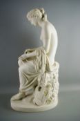 A COPELAND PARIAN FIGURINE titled 'Corinna, the Lyric Muse' after W Brodie, Sculptor, a classical