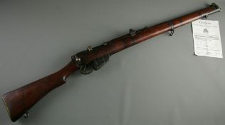 WITHDRAWN A DE-ACTIVATED ENFIELD 0.303 NO. 1 MKIII S.M.L.E. RIFLE, 114 cms long, India made with