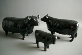 A BESWICK POTTERY HEREFORD BULL 'Champion of Champions', a Beswick pottery Hereford cow (slight chip