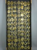 SHIRE/HEAVY HORSE BRASSWARE - a 4ft display board containing eighty plus brasses, Victorian and