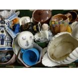 Box of ornamental crockery etc