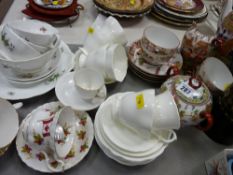 Parcel of mixed porcelain including Royal Stafford teaware, Oriental teaware etc