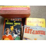 Good collection of boys football books and annuals including 'Charles Buchan's Soccer Gift Books',