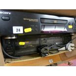 Sony CD player CDP-XE270 and a Pioneer stereo cassette tape deck CT-1080RPT E/T