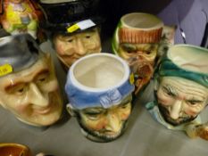 Collection of character jugs