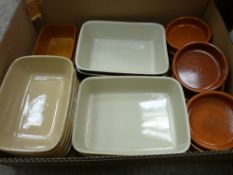 Quantity of stoneware cooking dishes etc