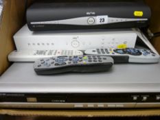 Two Sky Plus boxes and a Daewoo HDD DVD recorder DHR-9105P E/T