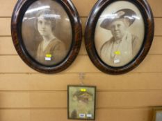 Three framed photographic studies of Victorian ladies