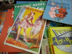 Collection of vintage children's books and a boxed 'Paint by Numbers'