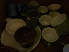 Quantity of Royal Doulton 'Steelite' teaware, Welsh Dragon pottery mugs etc