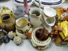 Items of Torquay ware, cottage teaware and similar items