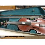 Vintage violin and bow in case