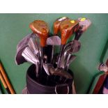 Quantity of modern golf clubs, mainly by John Letters in a carry bag