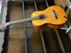 Modern Herald acoustic guitar with stand