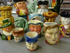 Collection of character and Toby jugs