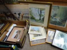 Quantity of framed pictures and prints