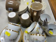 Small parcel of Continental teaware and a quantity of Branksoame teaware