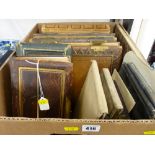 Six Victorian photograph albums with photographic contents along with a quantity of sketch books,