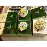 Collection of boxed Royal Doulton porcelain floral displays