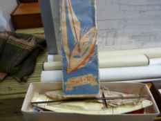 Boxed vintage model yacht 'The Sprite' by Harold Flory Patent Ltd