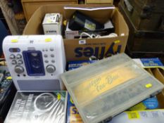 Goodmans karaoke machine, boxed alarm system and quantity of other electrical items E/T