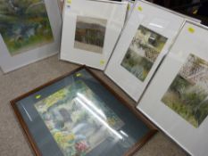 Collection of framed embroidered and needlework pictures by Gill Tharme