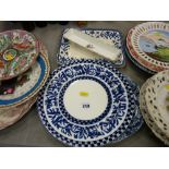 Quantity of display china including ribbon plates, Oriental display china etc