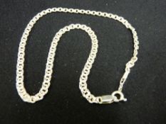 925 silver double link necklace, 12 grms