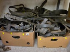 Quantity of shire/heavy horse tack, harnessing and strap ware