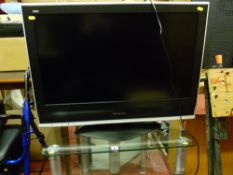 Panasonic LCD TV and glass stand E/T