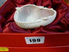 Boxed creamware basket by Donegal