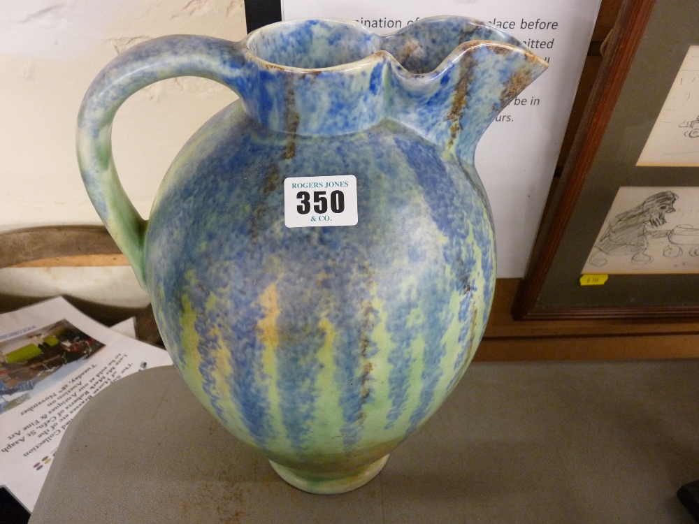 Large Art Deco mottled patterned jug