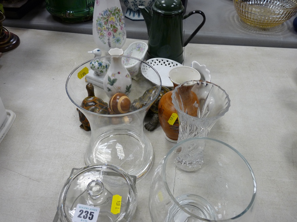 Quantity of glassware, china and decorative items including Aynsley 'Wild Tudor' etc