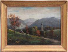 Fuhrmann, Max. 1850 - 1900.Oberbayerische Landschaft. Öl/Lwd. L. u. sign. H: 21 x 30 cm. Rahmen H: