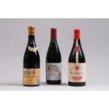 Drei Flaschen Rotwein.Clos de la Commaraine 1953 Jaboulet-Vercherre, Côte d'Or; Pommard Mommessin