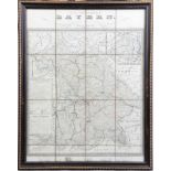 Hauser, Anton.Stahlstich. Reisekarte Bayern 1872. Hinter Glas, Rahmen 72 x 58 cm. 20.00 % buyer's