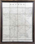 Hauser, Anton.Stahlstich. Reisekarte Bayern 1872. Hinter Glas, Rahmen 72 x 58 cm. 20.00 % buyer's