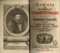 Semler, Johann Salomon.Sammlung von merkwürdigen Lebensbeschreibungen größten Theils aus der