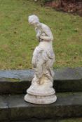 Gartenfigur.Weiblicher Akt. Steinguss. H: 90 cm. 20.00 % buyer's premium on the hammer price 19.00 %