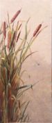 Unbekannt, 20. Jh.Rohrkolben mit Libelle. Öl/Lwd. H: 131 x 56,5 cm. Min. besch. 20.00 % buyer's