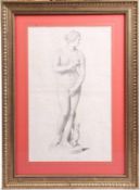 Unbekannt, um 1850."Venus de Medici". Umriss-Kupferstich. Hinter Glas, Passepartout. H: 47 x 29