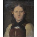 Portrait. 19. Jh.Studie. Franz von Defegger zugeschrieben. Öl/Lwd. H: 46 x 38 cm. Rahmen H: 63 x