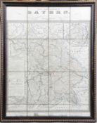 Hauser, Anton.Stahlstich. Reisekarte Bayern 1872. Hinter Glas, Rahmen H: 72 x 58 cm. 20.00 % buyer's
