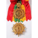 Äthiopien. Orden des Sterns von Äthiopien. "Menelik II".Großkreuz-Set. Silber vergoldet.