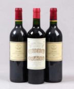 Zwei Flaschen Bordeaux.Barons de Rothschild (Lafite) 2001, sowie eine Flasche Grand Vin De Château