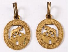 Herzogtum Anhalt. Hausorden Albrecht des Bären. Kommandeurzeichen. Bronze vergoldet.Ordensband mit