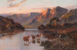 Wainewrigth, Thomas Griffith. Tasmanien 1794 - 1825.Gebirgssee mit Kühen, im Hintergrund