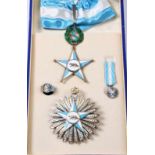 Somalia. Somalischer Stern.Großoffizier-Set. Silber, tlw. vergoldet und emailliert. Anfertigung