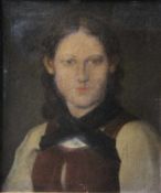 Portrait. 19. Jh.Studie. Franz von Defegger zugeschrieben. Öl/Lwd. H: 46 x 38 cm. Rahmen H: 63 x