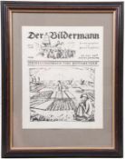 Heckel, Erich. 1883-1970.Belgische Landschaft. Lithografie in der Platte sign. Titelblatt der